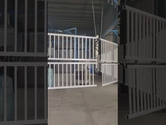 Puerta de acero tubular de diseño europeo de 10FT cercas de hierro decorativas personalizadas