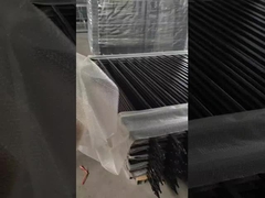 5'X8' Métalo Tubular Acero Valla Negro de Acero de Zinc Exterior Valla