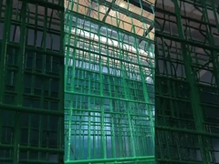 Cercas de jardín triangulares curvas 3D de alambre soldado de PVC revestido