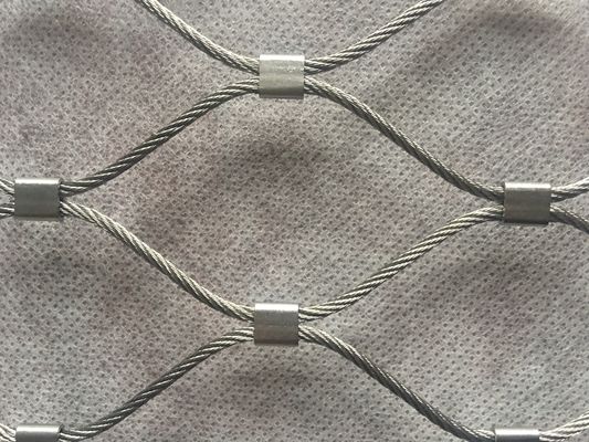 Knot Type Black Oxide Flexible Stainless Steel Cable Rope Woven Zoo Wire Mesh