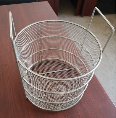 Black Storage Metal Wire Mesh Basket For Fruit Vegetables With Handle
