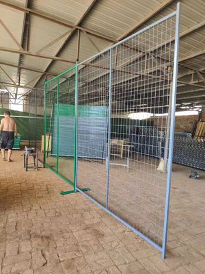 Power Coated Movable Temporary Fence 6x10ft Welded Fencing Simple Structure