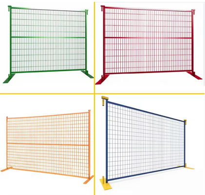 Safety Green PVC Temporary Fencing Outdoor Galvanized Security Fence