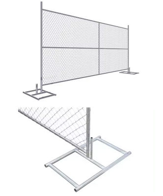 1.8m Galvanized Chain Link Temporary Fence Panel Quick Connect Clamps Anti Climb Mesh For Construction Sites