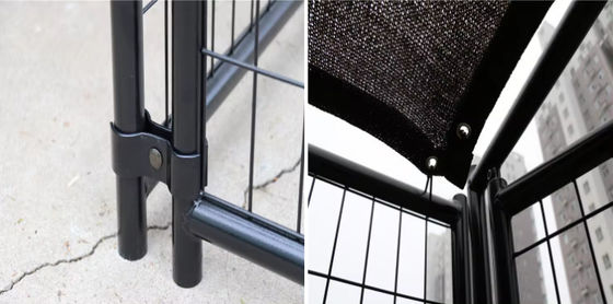 6'X10' Welded Wire Metal Mesh Black Outside Pet Cage Dog Kennel