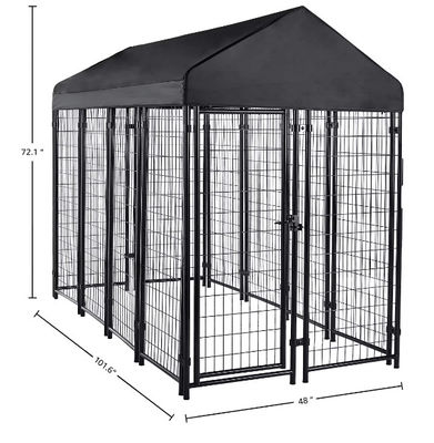 Outdoor Pet Metal Cage 2M Dog Pen Run Kennel With Water Proof Cover