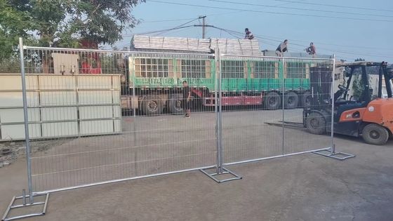 Safety Green PVC Temporary Fencing Outdoor Galvanized Security Fence