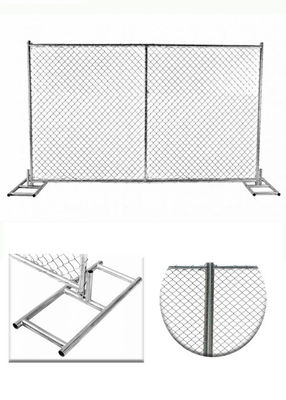 Diamond Mesh Temporary Fence 6x10ft Removable Chain Link Fence