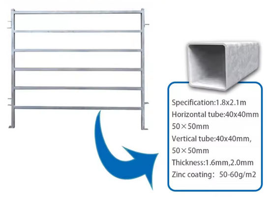 Hot Dipped Galvanized Cattle Fence Panel 1.5x2M Sheep Cattle Horse Panels