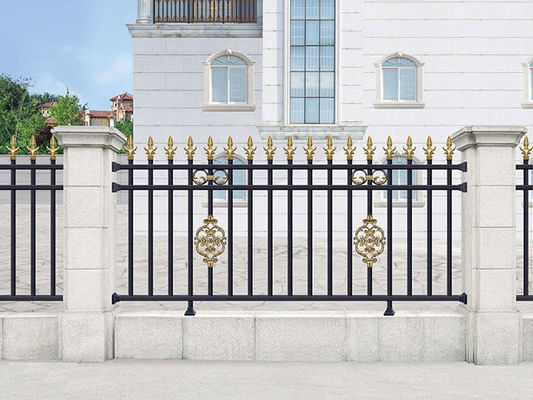 8x10FT Galvanized Metal Tubular Fencing Customized Black Security Fencing