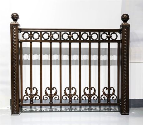 Brown Spear Design Spear Top Security Fencing Outdoor Steel Palisade Fencing