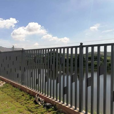 Modern Flat Top 2M Tubular Steel Fence Panel Powder Coated Swimming Pool Fence