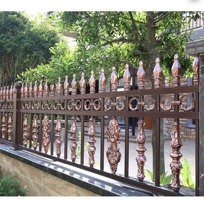 Brown Spear Design Spear Top Security Fencing Outdoor Steel Palisade Fencing