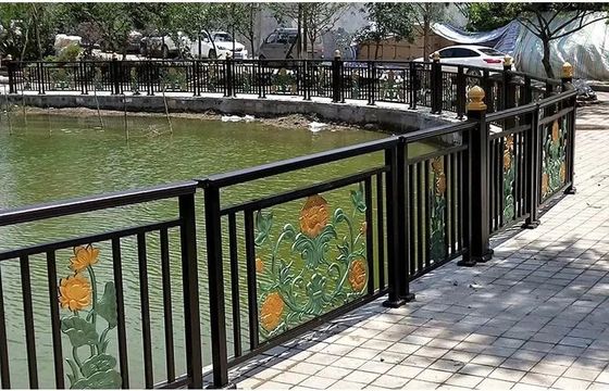 Modern Flat Top 2M Tubular Steel Fence Panel Powder Coated Swimming Pool Fence