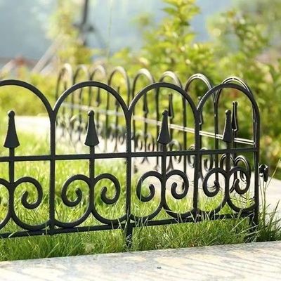 Outdoor Tubular Driveway Gates 12FT Spear Top Black Aluminum Sliding Gate