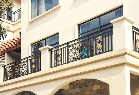 6'x10' Privacy Garden Tubular Picket Fence Corrosion Resistant Wrought Iron Fence Panels