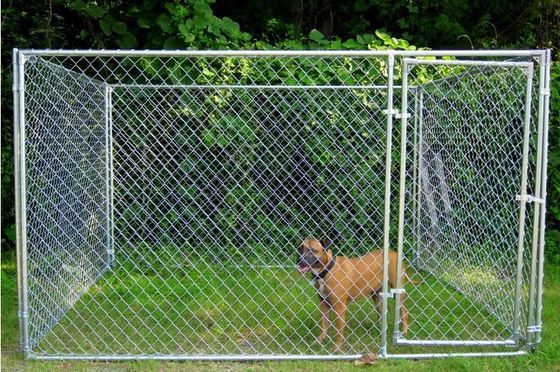 2x2x1.98m Dog Backyard Kennel Chain Link Galvanized Dog Cage