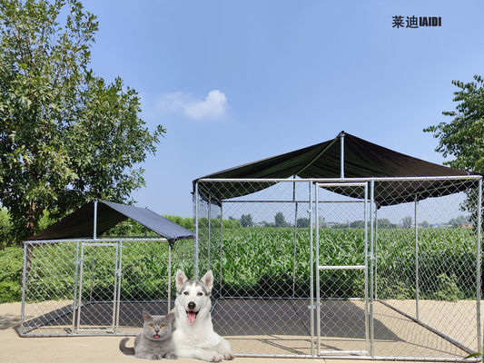 2x2x1.98m Dog Backyard Kennel Chain Link Galvanized Dog Cage