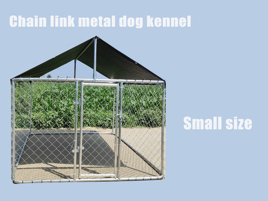 10x10x6ft Steel Dog Kennel Galvanized Chain Link Dog Run Kennel