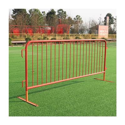 Orange Crowd Control Barriers Powder Coated Crowd Barriers With Detachable Feet 1.1M Height
