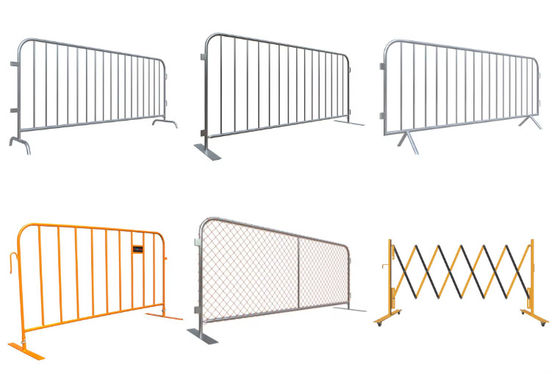 Heavy Duty 8.5 Ft Portable Road Metal Steel Galvanized Tube Crowd Control Security Barrier