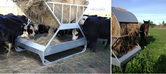 6 Rails Welded Cattle Feeder Panels Galvanized Metal Livestock Fence