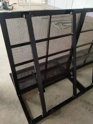 1.2M Aluminum Crowd Control Barricades Black Silvery Mojo Crowd Control Fence