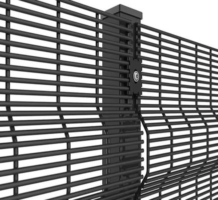 Black High Speed Galvanized Curvy Security 358 Fence PVC Anti Climb Security Fencing