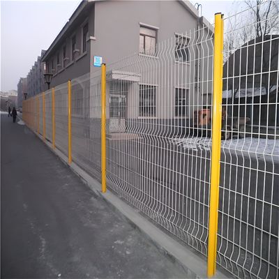 Yellow V Mesh Security Fence Hot Dipped Galvanized Metal Fence Panels