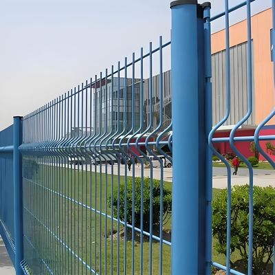 Metal 1.8M 3D Curved Wire Mesh Fence , Welded Garden Wire Mesh Fence