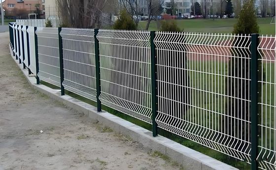 Galvanized V Mesh Security Fence Welded Wire Mesh Panel Fence For School Playground