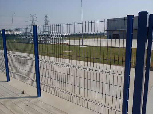 Low Carbon Steel 3d Curve Mesh Fence Security Fence With 1.5mm-3.0mm Thickness Post