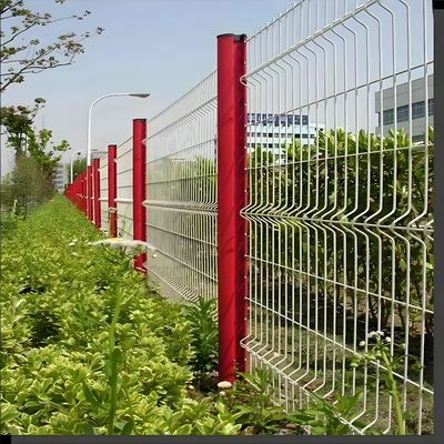 5ft Power Coated Welded Wire Security Fence 3D Curved Security Garden Fence