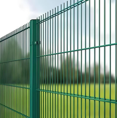 Steel Anti-Climb Security Fence 656 Double Horizontal Wires Safety Fence