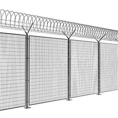 6ft Hospital Security 358 Anti Climb Fence Welded Powder Coated Steel Fence