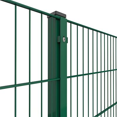 Powder Coated 2D Double Wire Fence Black 868 Mesh Fence Panel
