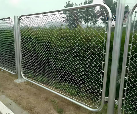 Electric Galvanized Iron Chain Link Fencing Metal Mesh Fence 8ft High