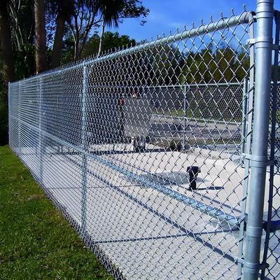 8 Guage Galvanized Chain Link Fence  Diamond Fence For Playground