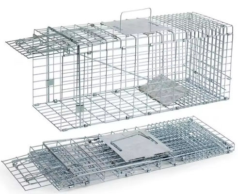 24x7x8'' Folded Live Cat Trap Cage Humane Large Live Animal Cage