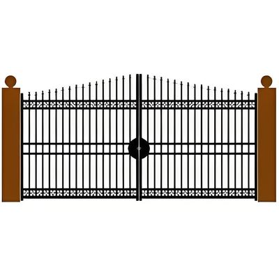 Simple Atmosphere Of High Class Gate Fence Tubular Steel 2.5M*2M Iron gate
