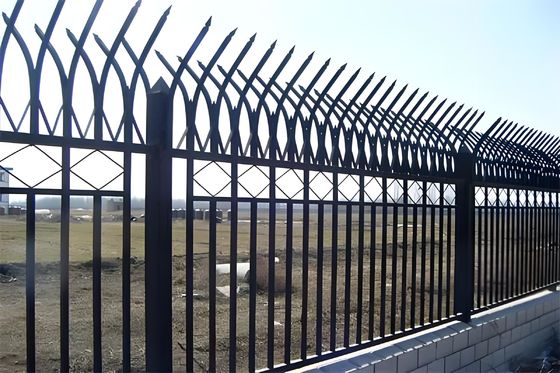6'x10' Privacy Garden Tubular Picket Fence Corrosion Resistant Wrought Iron Fence Panels