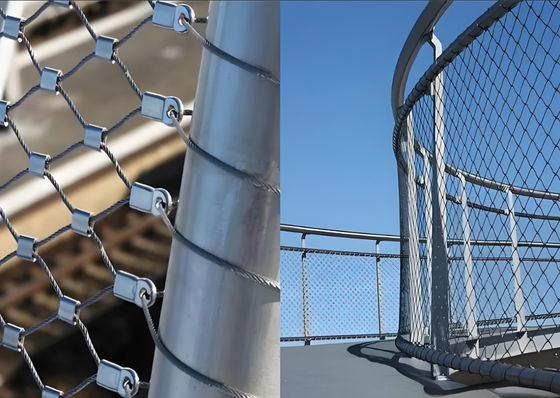 304 316 316L Stainless Steel Wire Rope Mesh Net For Aviary Zoo Mesh