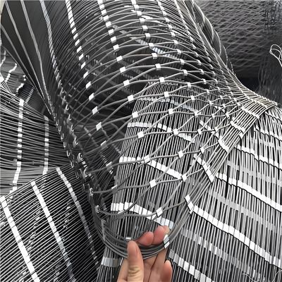 Knot Type Black Oxide Flexible Stainless Steel Cable Rope Woven Zoo Wire Mesh