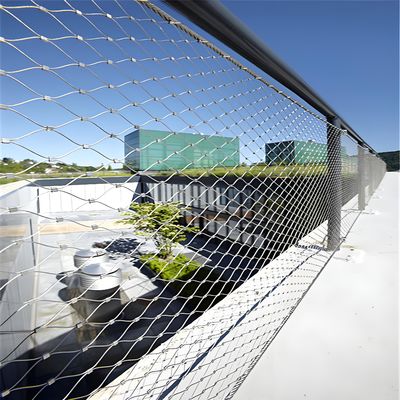 Knot Type Black Oxide Flexible Stainless Steel Cable Rope Woven Zoo Wire Mesh
