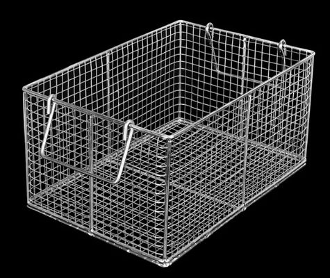 30cm Metal Mesh Storage Baskets Rectangular Mesh Basket For Kitchen Bathroom Hospital