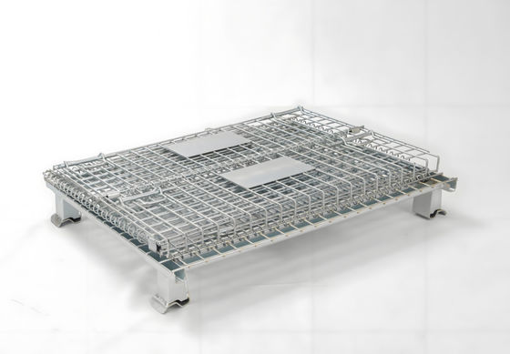 1000x1200mm Metal Steel Storage Welded Wire Mesh Pallet Cage Foldable Cage Container