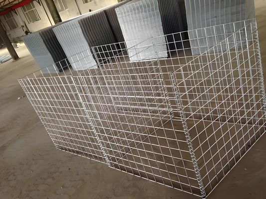 Galvanized Welded Rock Gabion Baskets 2x2m Garden Fence Gabion For Retaining Wall