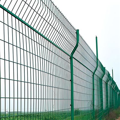 2M Iron Wire Mesh Fence PVC Coated For Garden Road Railway Airport