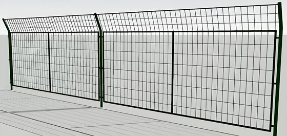 2M Iron Wire Mesh Fence PVC Coated For Garden Road Railway Airport