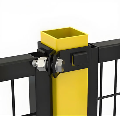 ISO9001 Robot Safety Fence 5FT Workshop Isolation Fence Mesh Metal Machine Guardrail